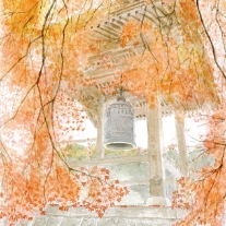 金蔵院 鐘楼と紅葉