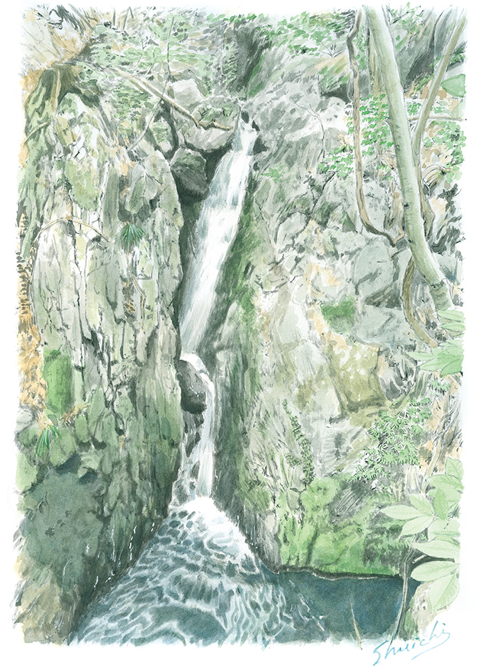 タイコオロシの滝